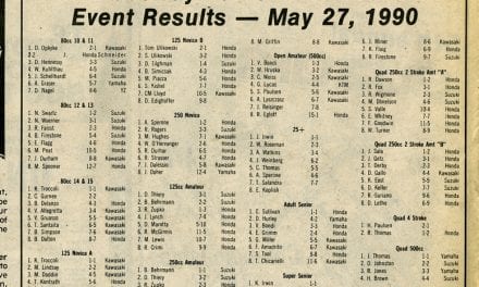 RPMX Results 5/27/90