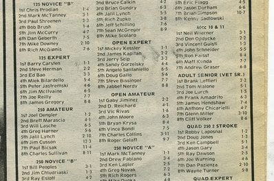 Results Flashback RPMX 4/23/89