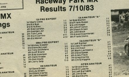 Raceway Park Results 7/10/83