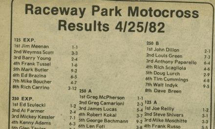 Raceway Park Results April 25, 1982