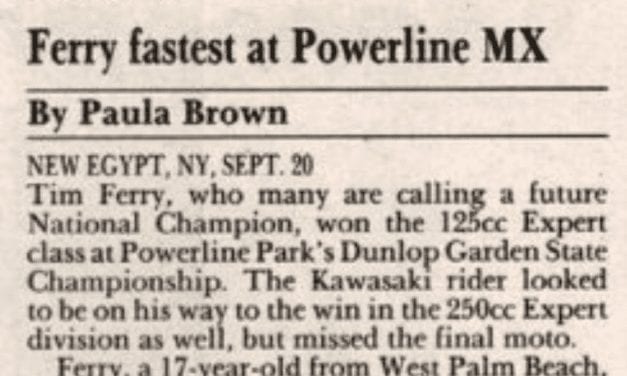 Powerline Park Results – 9/20/92