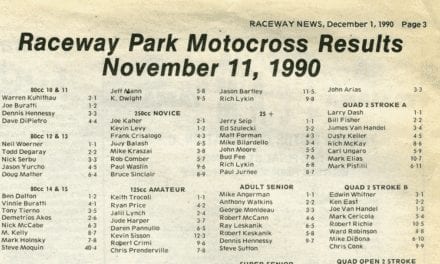 Raceway Park Results from 11/11/90