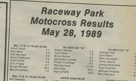 Raceway Park Results from 5/28/89