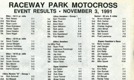 Raceway Park Results from 11/3/91