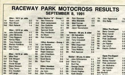 Raceway Park Results from 9/8/91