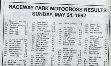 Raceway Park Results from 5/24/92