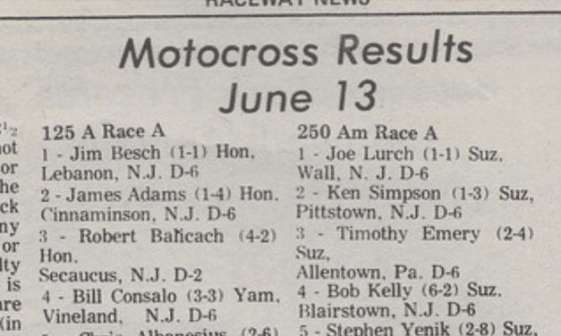 Raceway Park Results from 6/13/76