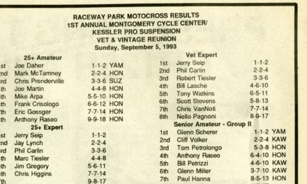 Raceway Park Vet & Vintage Reunion Results – 9/5/93