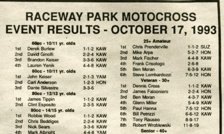 Raceway Park Results from 10/17/93