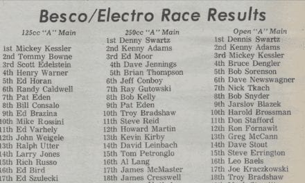 BESSCO – ELECTRO RACE RESULTS – RACEWAY PARK 1978