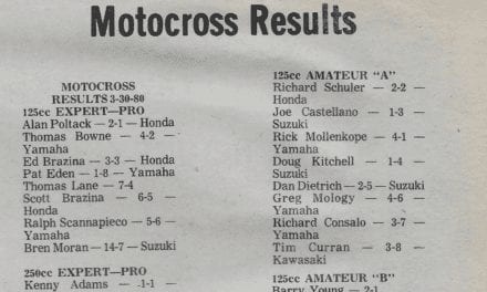 Raceway Park Results from 3/30/80