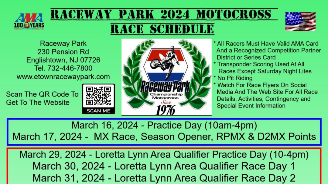 Raceway Park – 2024 Schedule