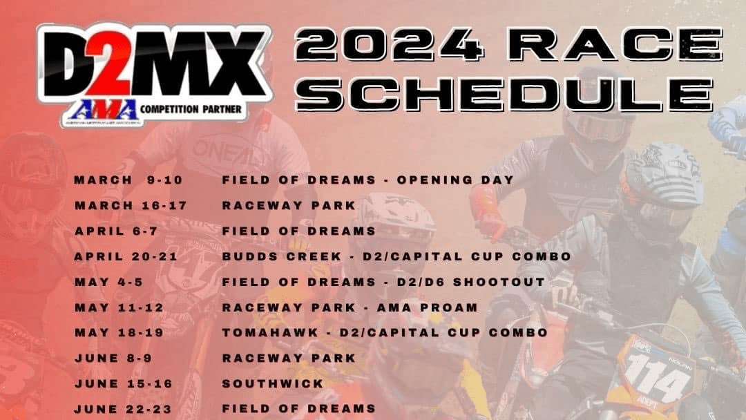 2024 D2MX Schedule – Classes – Rules