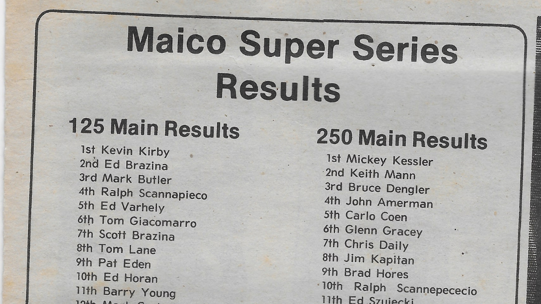 Maico Super Series Results – 1981